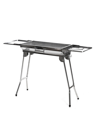 Barbecue au Charbon de Bois Pliable en Acier Inoxydable ExelQ InnovaGoods