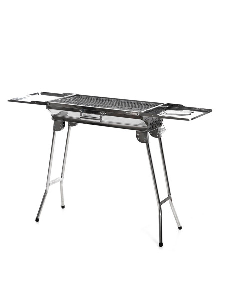 Barbecue au Charbon de Bois Pliable en Acier Inoxydable ExelQ InnovaGoods