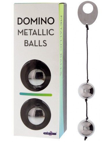 Boules en Metal Argentées Domino