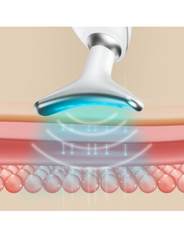 Appareil de Massage Facial Électrique Raffermissant pour Visage et Cou avec LED, EMS et Chaleur Selora InnovaGoods