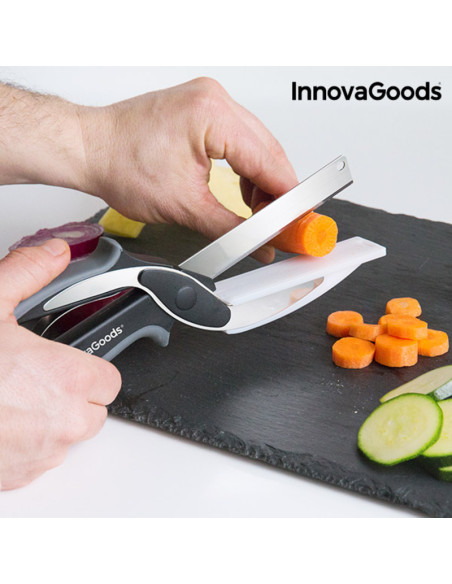 Couteau-Ciseau avec Mini Planche à Découper Intégrée Scible InnovaGoods