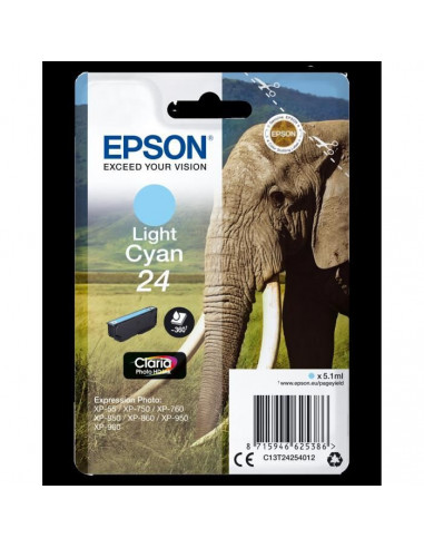 EPSON Cartouche T2432 Eléphant Cyan XL