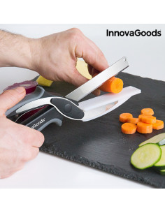 Couteau-Ciseau avec Mini Planche à Découper Intégrée Scible InnovaGoods