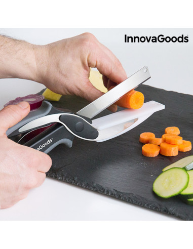 Couteau-Ciseau avec Mini Planche à Découper Intégrée Scible InnovaGoods