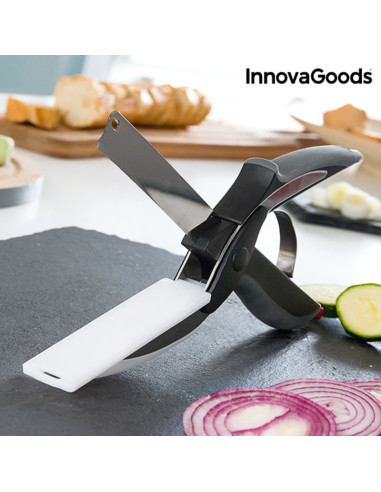 Couteau-Ciseau avec Mini Planche à Découper Intégrée Scible InnovaGoods