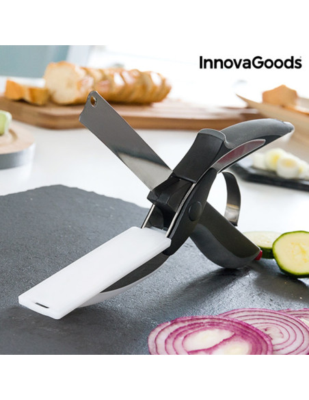 Couteau-Ciseau avec Mini Planche à Découper Intégrée Scible InnovaGoods