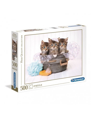 PUZZLE 500 pieces Kittens and soap...