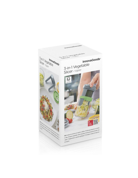 Coupe-légumes en Spirale et Râpe à Légumes avec Recettes Vigizer InnovaGoods