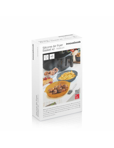 Paniers en Silicone avec Pinceau pour Friteuses à Air Mollicon InnovaGoods 2 Unités