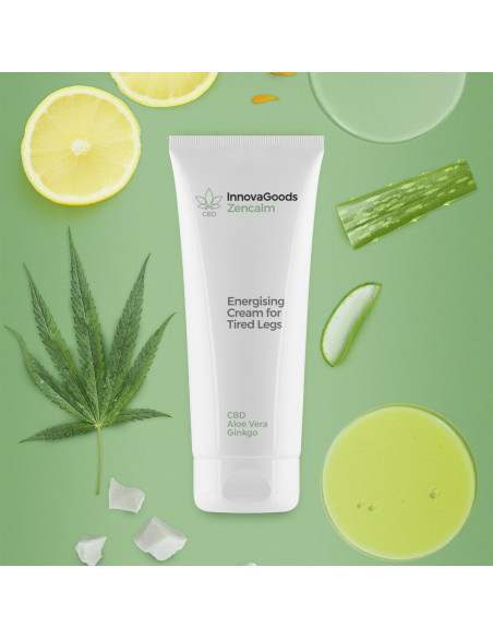 Crème Énergisante pour Jambes Fatiguées CBD Zencalm InnovaGoods 200 ml