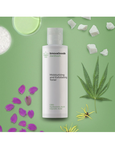 Tonique Hydratant et Exfoliant pour le Visage CBD Zenfresh InnovaGoods 150 ml