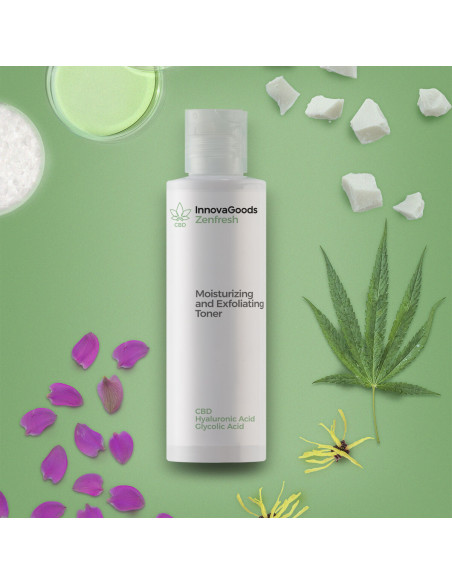 Tonique Hydratant et Exfoliant pour le Visage CBD Zenfresh InnovaGoods 150 ml