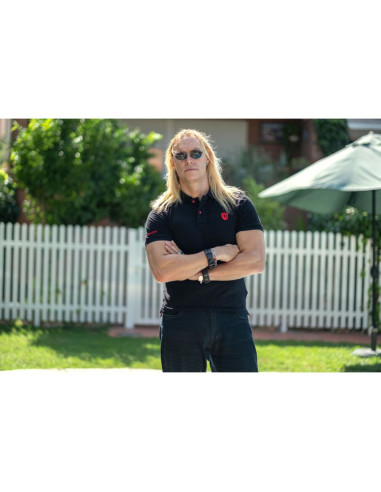 Polo à manches courtes homme Bobroff Noir