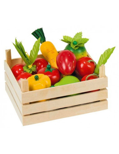 Fruits et légumes dans une cagette