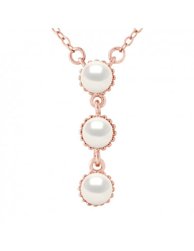 Collier TRILOGY perles blanches 