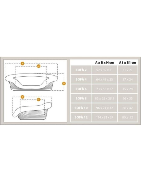 Corbeille - FERPLAST - SOFA 4 - Avec coussin a motif 1