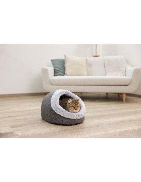 Igloo pour chats - KERBL - JANA - 41 x 50 x 34 cm - Gris