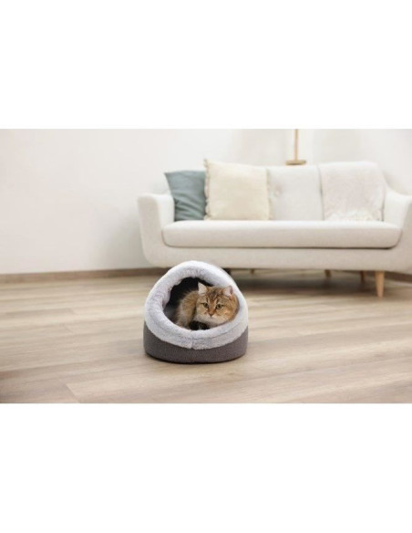 Igloo pour chats - KERBL - JANA - 41 x 50 x 34 cm - Gris