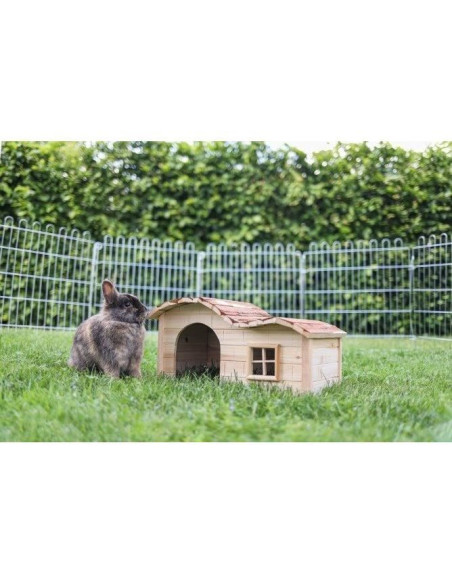 Maison pour rongeur - KERBL - Nature - Toit galbé - 40 x 25 x 25 cm