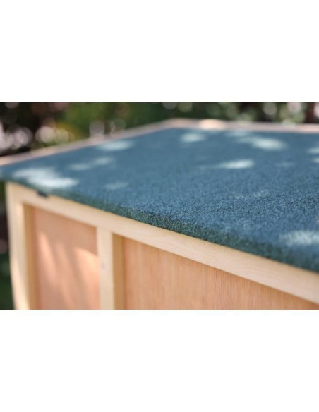 Clapier d'extérieur - KERBL - FRED - 100x45x62 cm - Bois - Abri sécurisé pour rongeurs