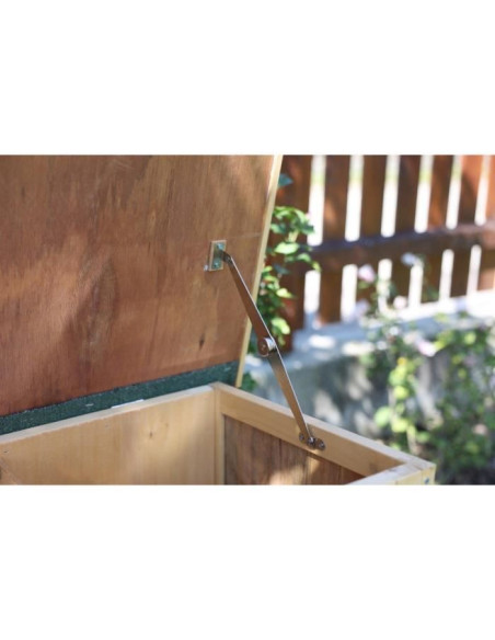 Clapier d'extérieur - KERBL - FRED - 100x45x62 cm - Bois - Abri sécurisé pour rongeurs