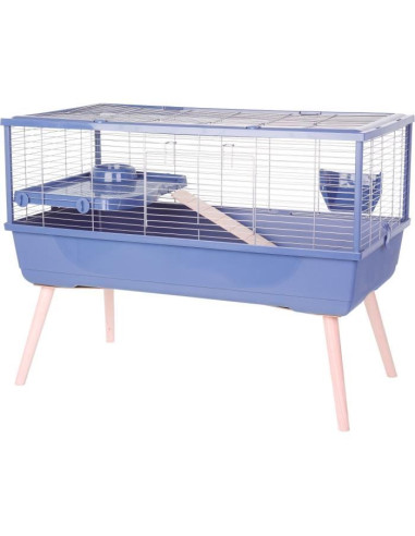 Cage rongeur surélevée - Zolux - Néolife - Pour cochon d'inde - 99 x 54 x 79 cm - Bleu