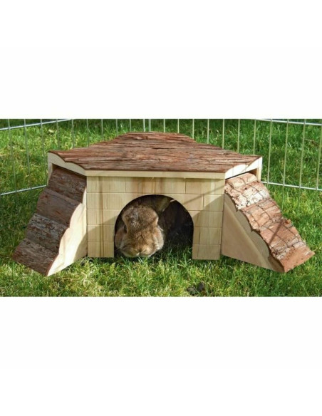 Maison miniature Kerbl Rongeurs 37 x 37 x 16 cm Marron Bois