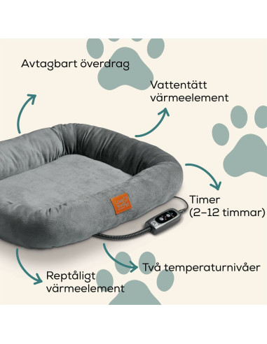 Lit électrique pour animaux de compagnie Beurer PP250 KIRA Gris