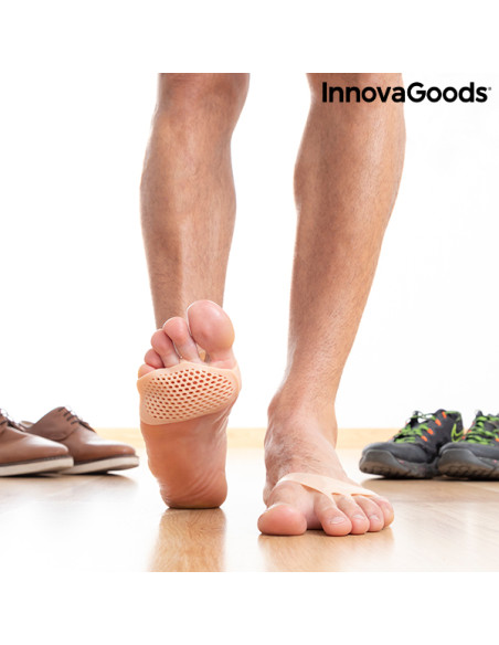 Coussins Métatarsiens en Gel de Silicone SilStep InnovaGoods (Pack de 2)