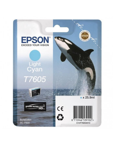 Epson Cartouche Orque T7605 Cyan clair