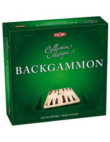 TACTIC Coffret Backgammon en Bois