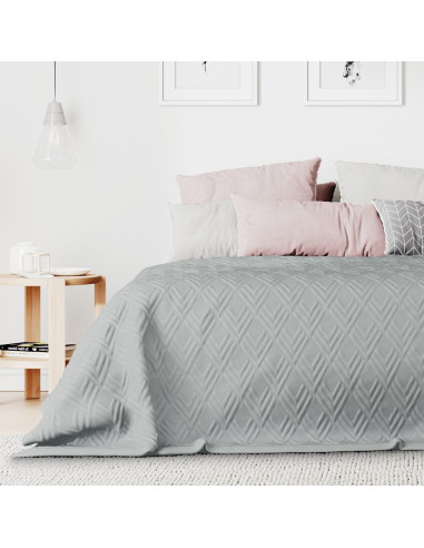 Couvre-lit OPHELIA couleur gris 200x220 ameliahome