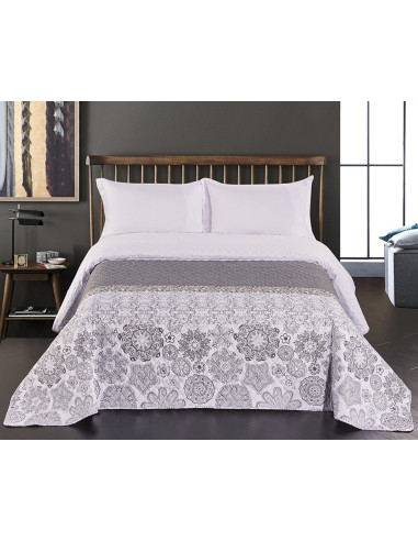 Couvre-lit ALHAMBRA couleur gris 220x240 decoking