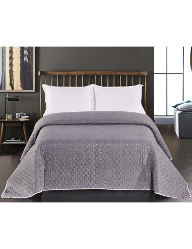 Couvre-lit ALHAMBRA couleur gris 170x210 decoking