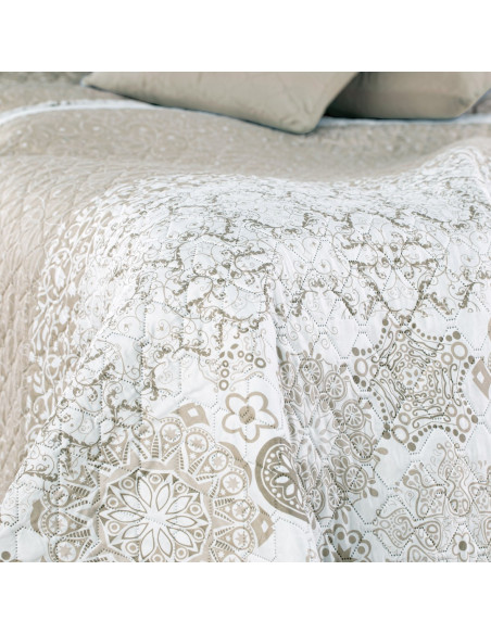 Couvre-lit ALHAMBRA couleur gris 170x210 decoking