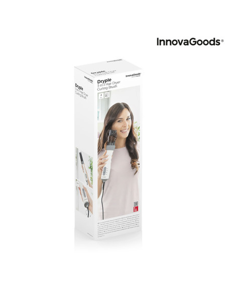 Sèche-cheveux, Brosse Soufflante et Boucleur 3 en 1 Dryple InnovaGoods 550 W