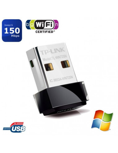 TPLINK Nano Clé USB WIFI N150 WN725N