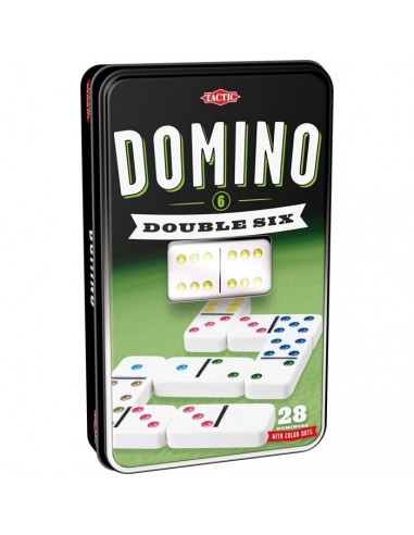TACTIC Domino Double 6 Boîte Métal