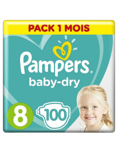 PAMPERS BABYDRY Taille 8 100 couches...