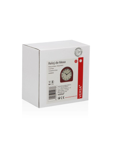 Horloge de table Versa Luxa Rouge Plastique 5,8 x 10 x 10 cm