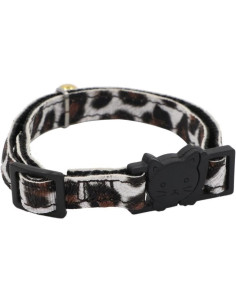 Collier pour chat - AIME - Savane - Fleurs multicolores, grelot vert 2