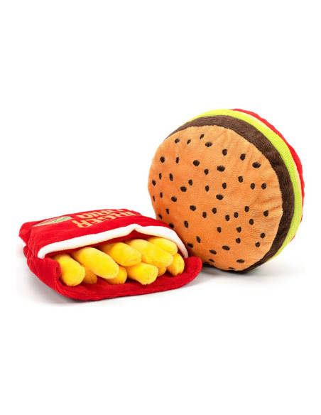 Jouet pour chien en peluche Gloria Hamburdog Hamburgers Polyester Feuille de Mousse