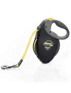 Laisse enrouleur Flexi Neon Giant - FLEXI - GT3-210-S-NEO-12 - Noir et jaune - Pour chiens jusqu'a 50 kg