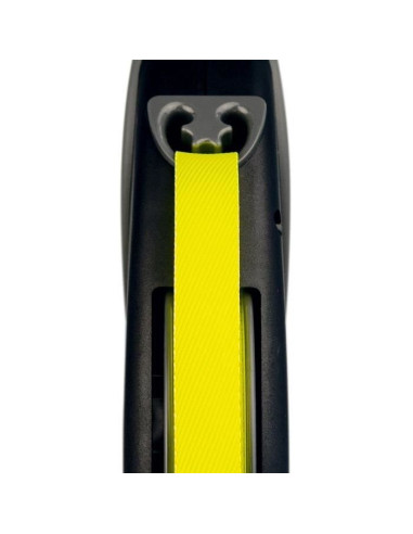 Laisse enrouleur Flexi Neon Giant - FLEXI - GT3-210-S-NEO-12 - Noir et jaune - Pour chiens jusqu'a 50 kg