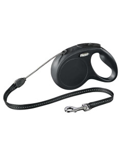KERBL Laisse-corde Flexi Classic M - Longueur : 5 m - Poids max : 20 kg - Noir - Pour chien