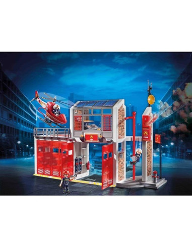 PLAYMOBIL 9462 - City Action - Caserne de pompiers avec hélicoptere - Nouveauté 2019