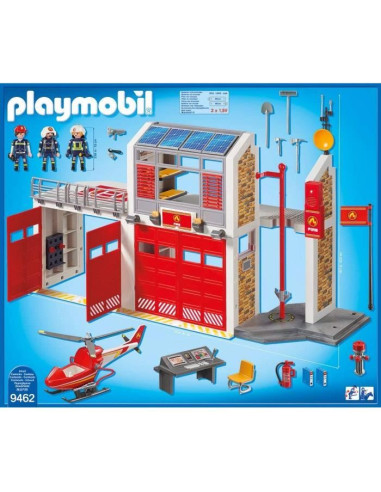 PLAYMOBIL 9462 - City Action - Caserne de pompiers avec hélicoptere - Nouveauté 2019