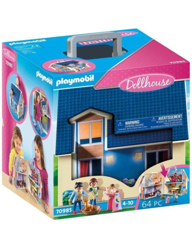 PLAYMOBIL - 70985 - Maison Transportable Bleue