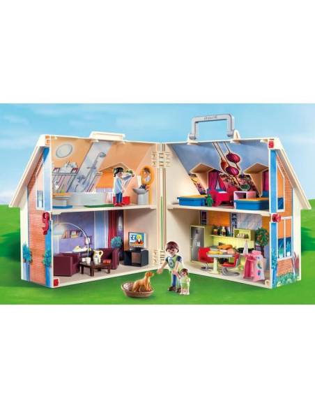 PLAYMOBIL - 70985 - Maison Transportable Bleue