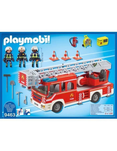 PLAYMOBIL 9463 - City Action - Camion de pompiers avec échelle pivotante - Nouveauté 2019